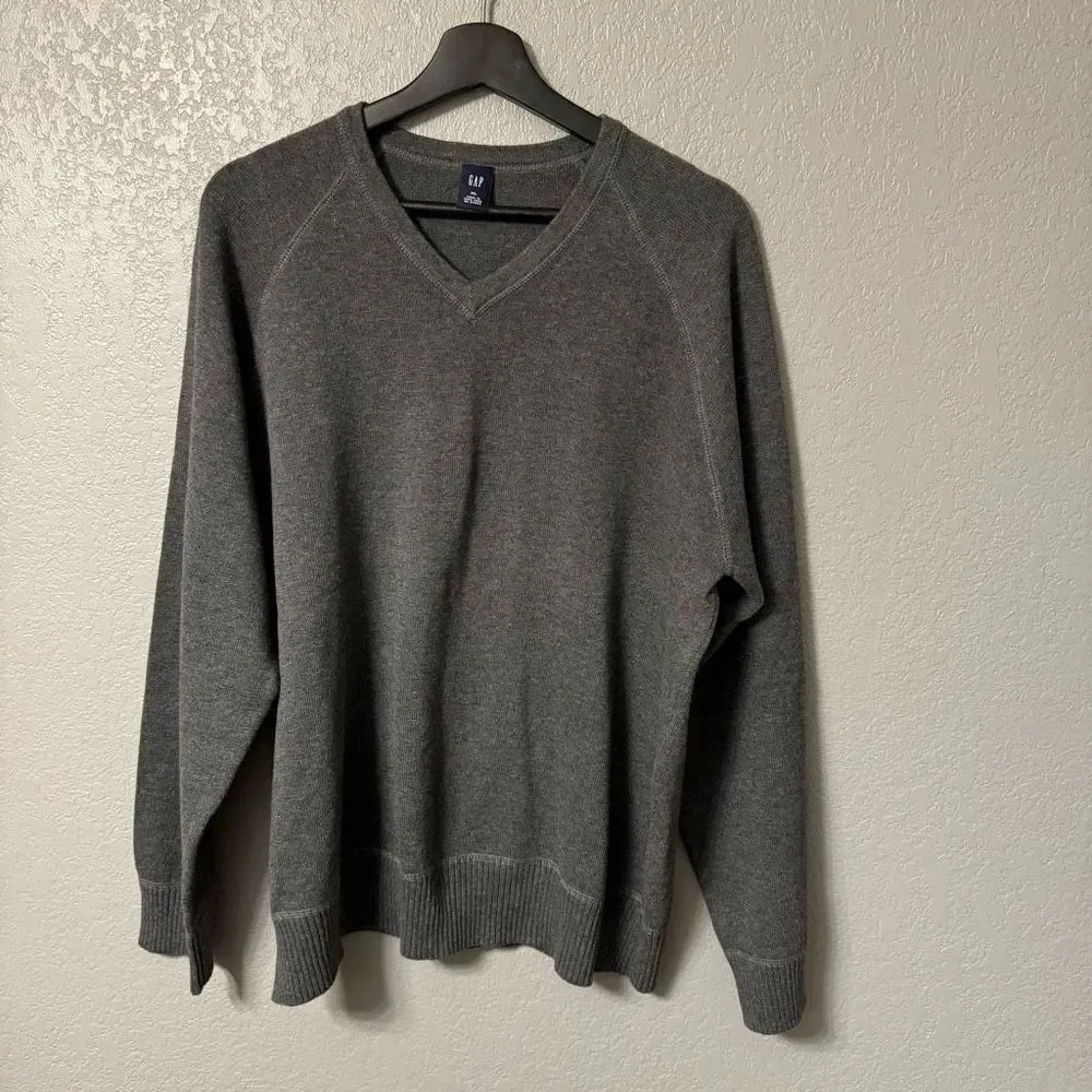 Vintage Gap Men’s Grey Cotton/Wool Sweater Size XL